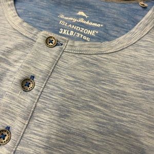 Tommy Bahama Island Zone Henley Long Sleeved Big & Tall Size 3XLB